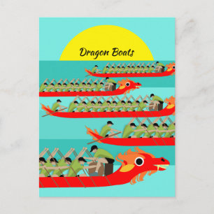 Dragon Boat Racing Postkarte