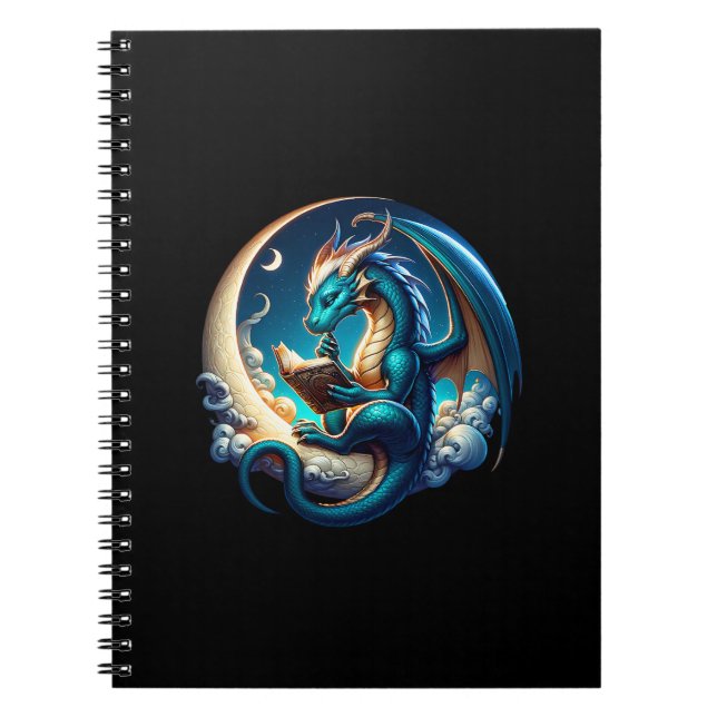 Dragon Bookworm, Mondlichtlesung Notizblock (Vorderseite)