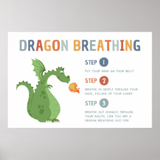 Dragon Breaament Beruhigung Unterrichtspopster Poster