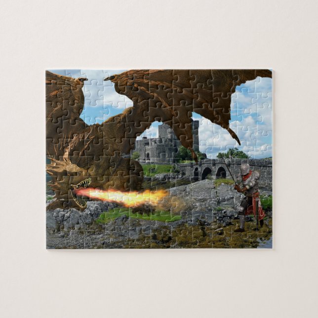 Dragon Breathing Feuer Ritterschlacht Burg (Horizontal)