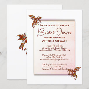 Dragon Bridal Shower Invitation Einladung