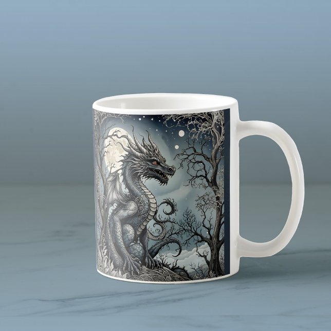 Dragon by Moonlight Kaffeetasse (Von Creator hochgeladen)