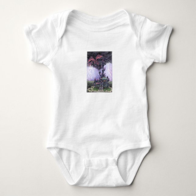 Dragon Castle Baby Strampler (Vorderseite)