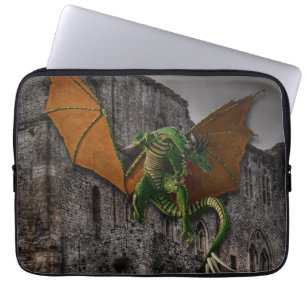 Dragon & Castle Fantasy Kunstwerk Laptopschutzhülle