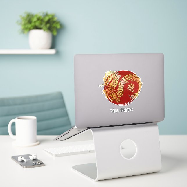Dragon Chinese Zodiac Horoskop Sternzeichen Aufkleber (Laptop auf Schreibtisch)