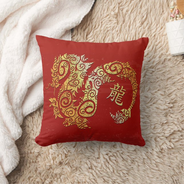 Dragon Chinese Zodiac Horoskop Sternzeichen Kissen (Decke)
