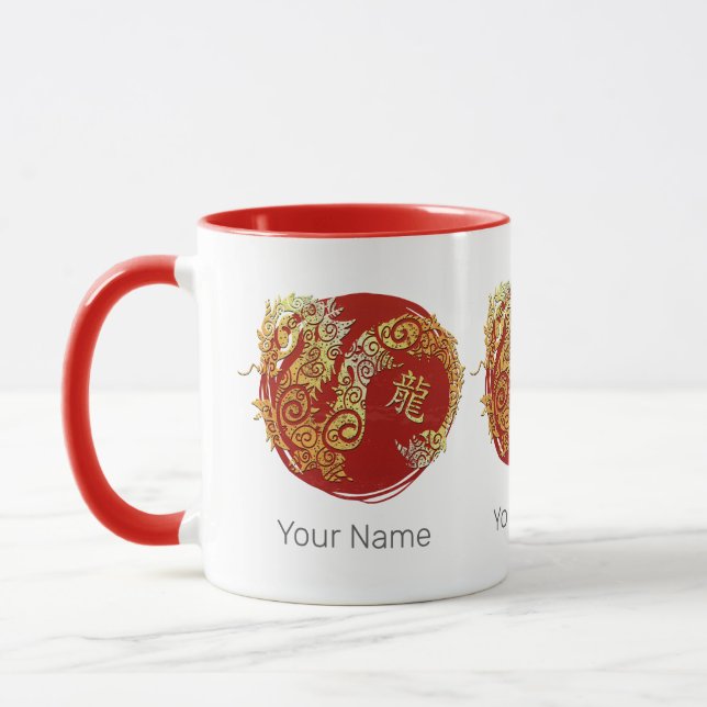 Dragon Chinese Zodiac Horoskop Sternzeichen Tasse (Links)