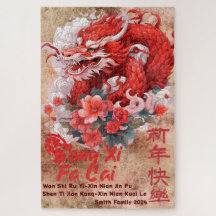 Dragon Chinesisches Neujahr 2024 Gong Xi Fa Cai-Lu