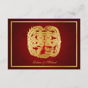 Dragon chinois double bonheur / Phoenix RSVP