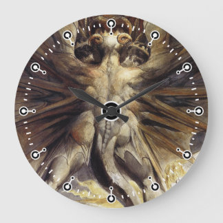 Dragon Clock - William Blake - Great Red Dragon Große Wanduhr