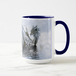 Dragon Clouds Blue Sky Grunge Design Tasse