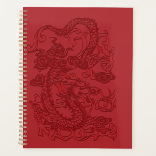 Dragon coréen chinois d'Asie rouge