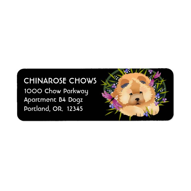 DRAGON DANCE CHOW - Retourner l'adresse Étiquettes (Devant)