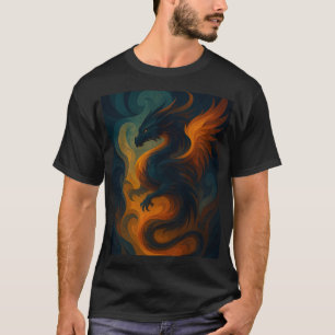 Dragon de feu Art Abstrait - T-shirt Beast Imagina