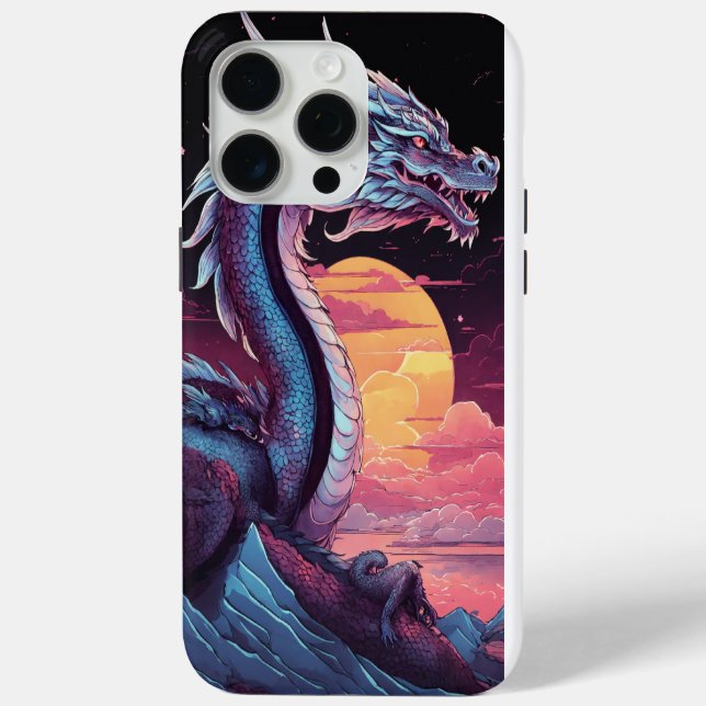 Dragon de feu sous le Coque Moon Moblie Back (Verso)