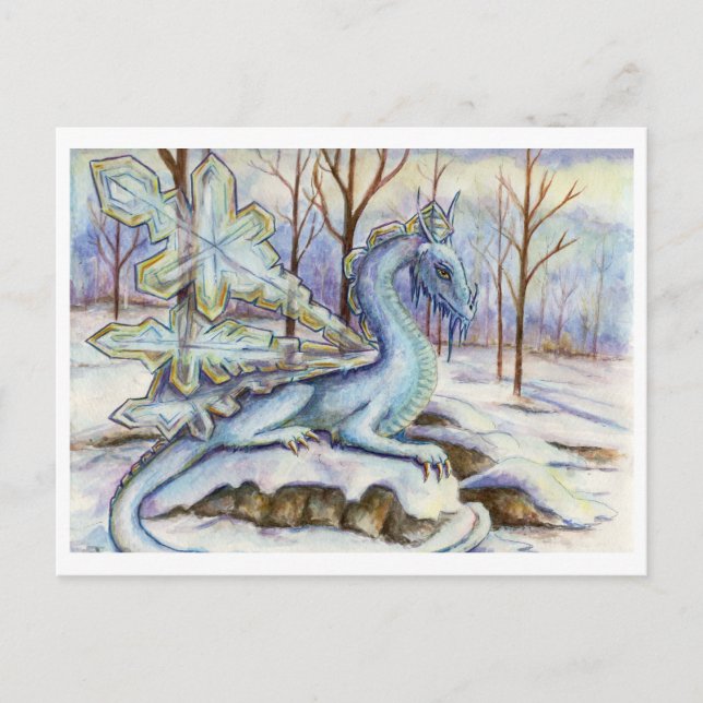 Dragon de glace - carte postale (Devant)