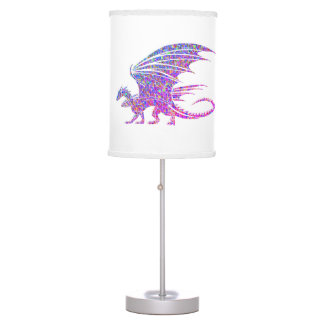 Dragon de mosaïque violet Extraordinaire sur blanc