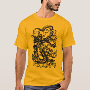 Dragon de relief sur le T-shirt de mandarine
