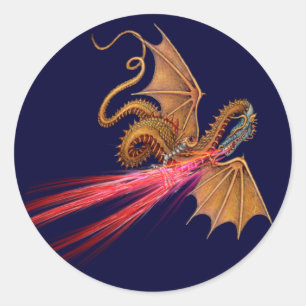 Dragon de respiration du feu - autocollant