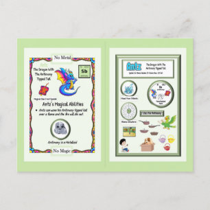 Dragon de table périodique - Carte antimoine