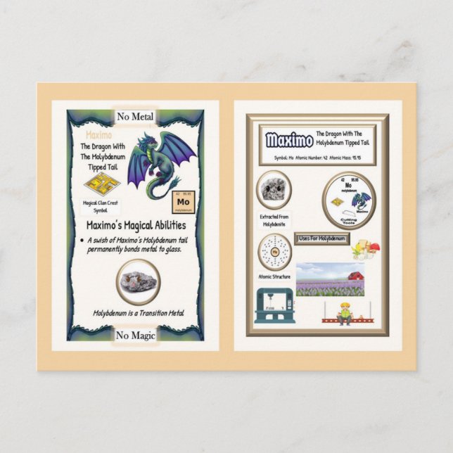 Dragon de table périodique - Carte Molybdène (Devant)