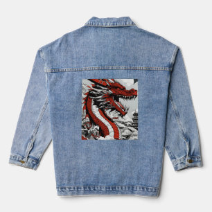 Dragon Denim Jacket macht modisches Design Jeansjacke