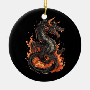Dragon Design Keramik Ornament