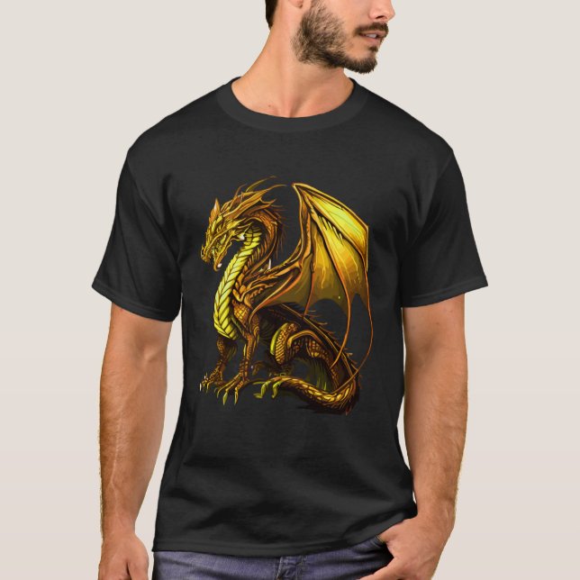 Dragon Desing Mythical Creature T-Shirt (Vorderseite)