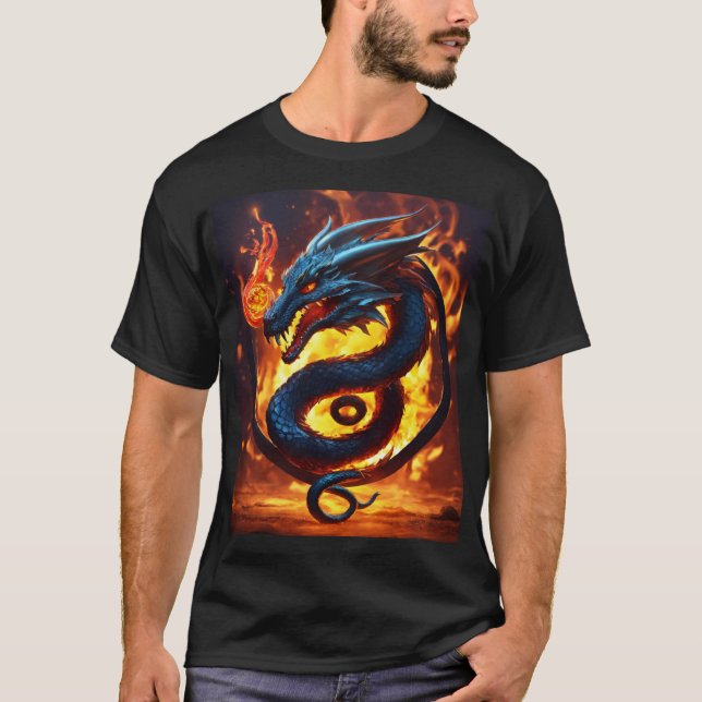 Dragon Dreams: Whimsical Watercolor T - Shirt Coll (Vorderseite)
