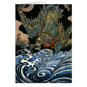 Dragon & Eau Spirit Kuniyoshi Art Japonais
