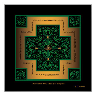 Dragon Egg Celtic Cross Poster