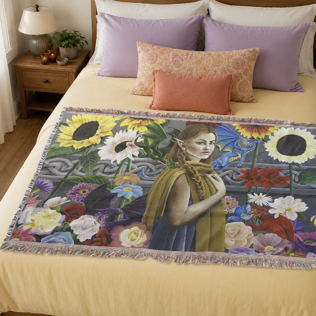 Dragon Elf Flower Garden Decke (Von Creator hochgeladen)