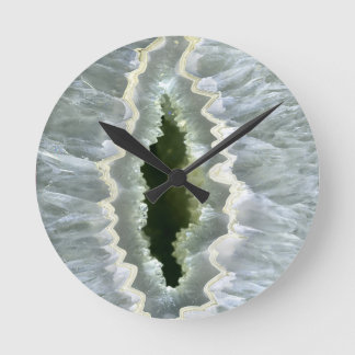 Dragon Eye Agate Druzy Runde Wanduhr