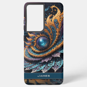 Dragon Eye Modern Abstrakt Geometric Fraktal Name Samsung Galaxy Hülle