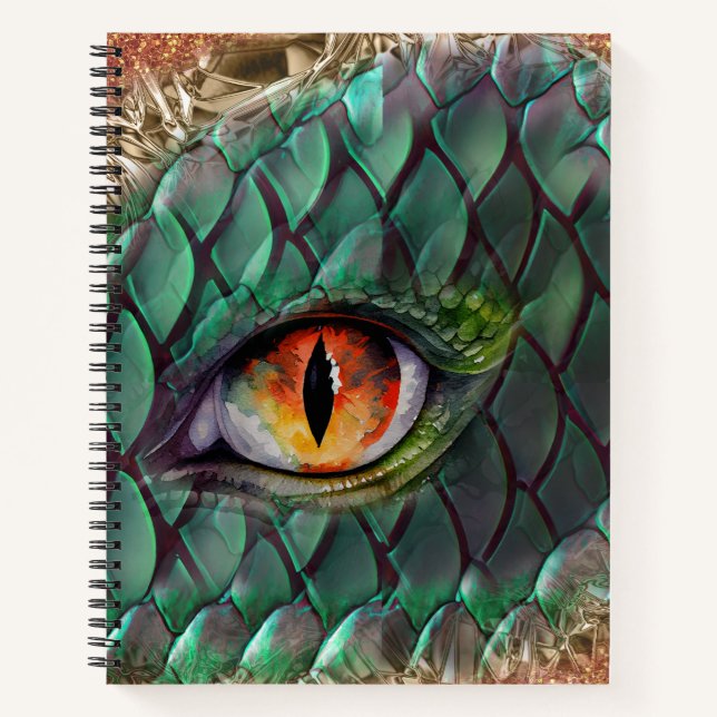 Dragon Eye Mythische Fantasie Notizbuch (Vorderseite)