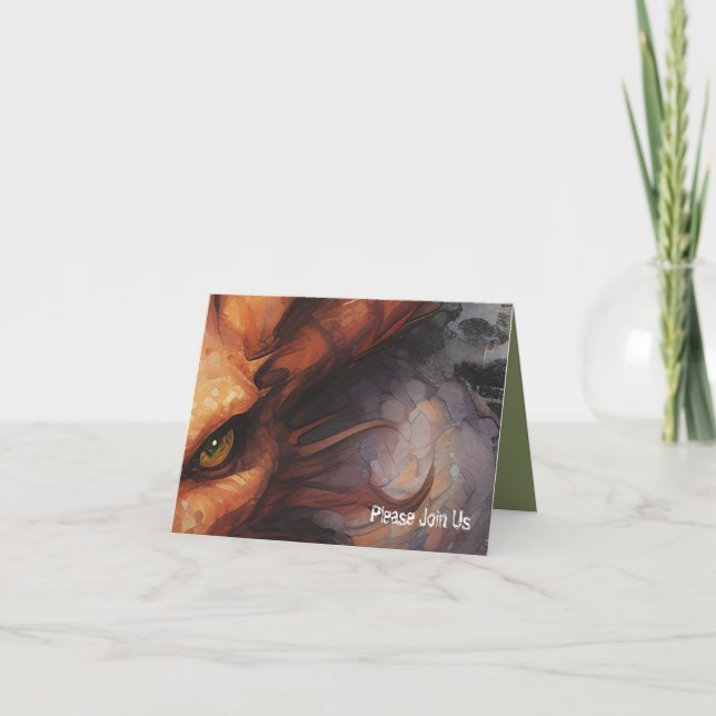 Dragon Eye Party Einladung (Vorderseite)