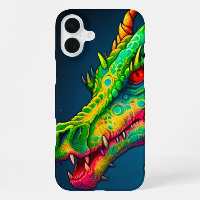 Dragon Face Phone Case iPhone 16 Plus Hülle (Rückseite)