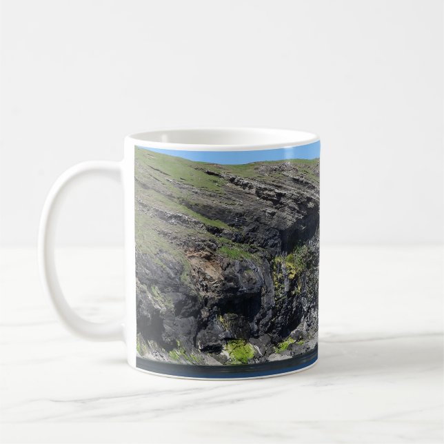 Dragon Face Rock Cliffs Skye Kaffeetasse (Links)