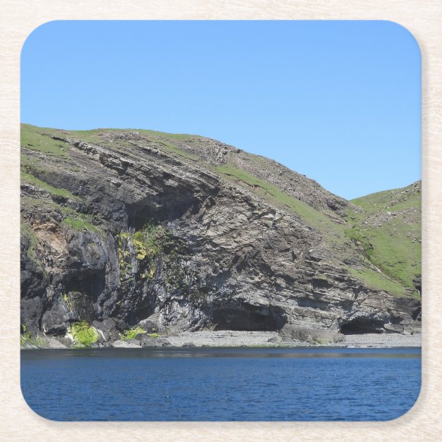 Dragon Face Rock Cliffs Skye Rechteckiger Pappuntersetzer (Vorderseite)