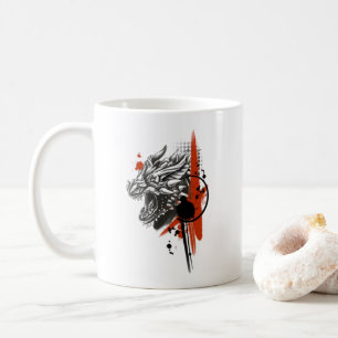 Dragon Face Trash Polka Kaffeetasse