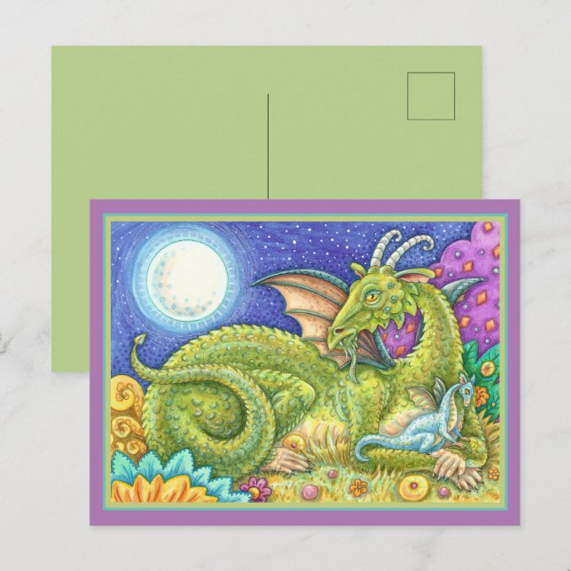 DRAGON FAMILY NÄCHSTE GENERATION, WIMSISCHE FANTAS POSTKARTE (Vorne/Hinten)