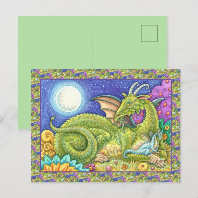 DRAGON FAMILY NÄCHSTE GENERATION, WIMSISCHE FANTAS POSTKARTE (Vorne/Hinten)