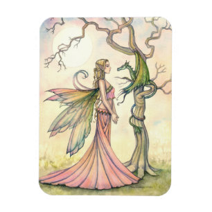 Dragon Fantasy Art von Molly Harrison Magnet