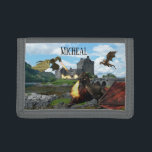 Dragon Fantasy Castle Personalisiert Trifold Geldbörse<br><div class="desc">Dieses Design kann in dem Bereich personalisiert werden, der durch das Ändern des Fotos und/oder Textes zur Verfügung gestellt wird. Oder Sie können es anpassen, indem Sie den Mausklick auswählen, um weitere Optionen anzupassen, um die Farbe des Hintergrunds zu löschen oder zu ändern, Text hinzuzufügen, die Textfarbe oder den Stil...</div>