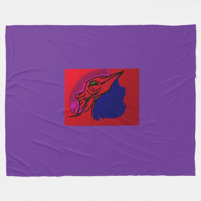 Dragon Fashionista Fleecedecke (Vorderseite (Horizontal))