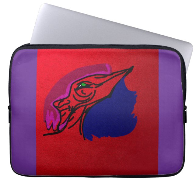Dragon Fashionista Laptop Sleeve (Vorderseite)
