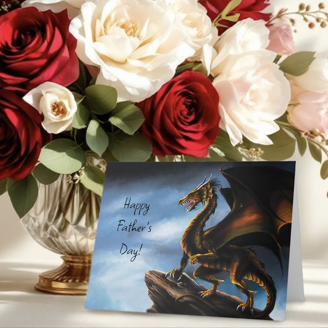 Dragon Father's Day Card Karte (Von Creator hochgeladen)