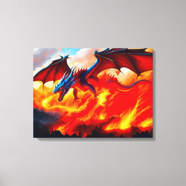 Dragon Fire Leinwanddruck (Vorderseite)