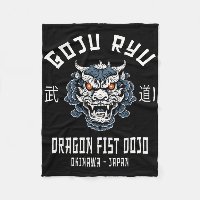 Dragon Fist Dojo Goju Ryu Karate Fleecedecke (Vorderseite)