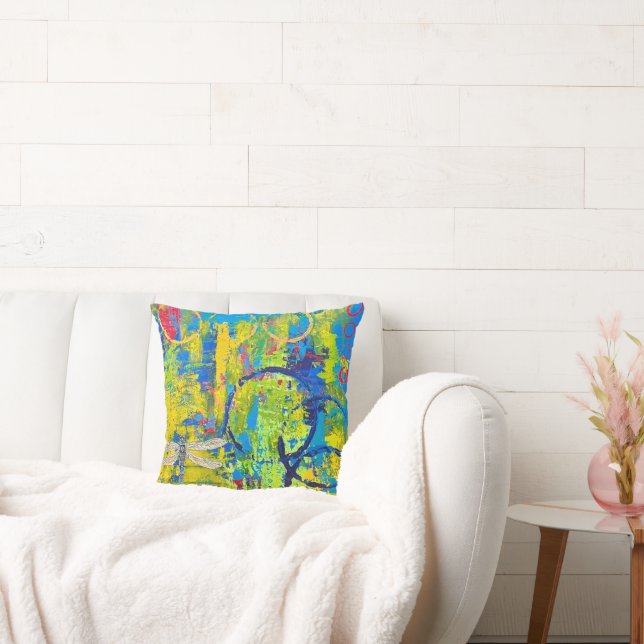 Dragon Fly abstrakt Art Kissen (Liege)